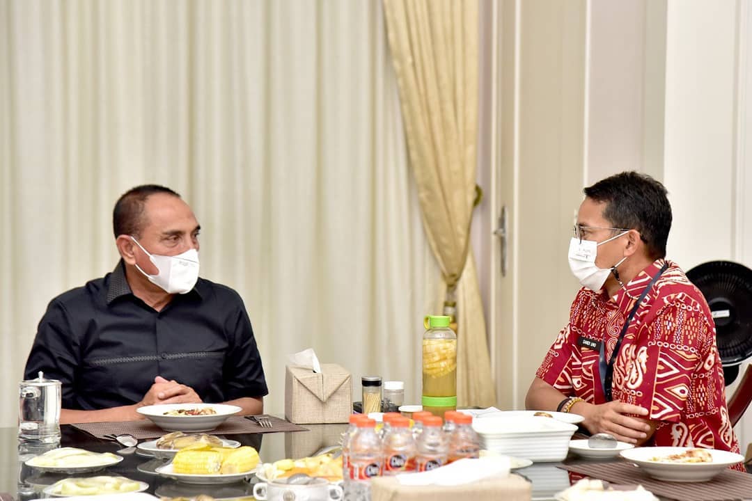 Kunjungi Edy Rahmayadi, Menparekraf Sandiaga Uno Bahas Strategi Percepatan Pengembangan Danau Toba