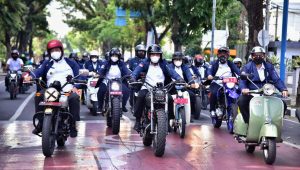 INDIESPOT Gaya Kece Gubsu Edy dan Kepala Daerah se Sumut, Saat Tunggangi Motor ke Acara Musrembang