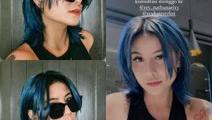 INDIESPOT.ID, Awkarin Kembali Ganti Warna Rambut Jadi Biru, Warganet: Cakep Gila!