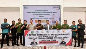 INDIESPOT.ID, Pj Gubernur Sumut Lepas Empat Atlet Binaraga Ikuti Kejuaraan Dunia di Korsel