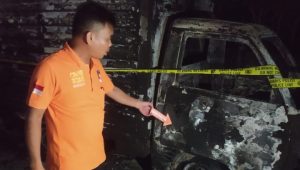 INDIESPOT.ID, Mobil Boks Terbakar di Rest Area Tol Medan-Tebing Tinggi, Pemiliknya Hilang