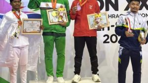 INDIESPOT.ID, Bersyukur Anak Didiknya Raih Emas, Delfinus Rumahorbo: Mudah-mudahan Motivasi Karateka Sumut