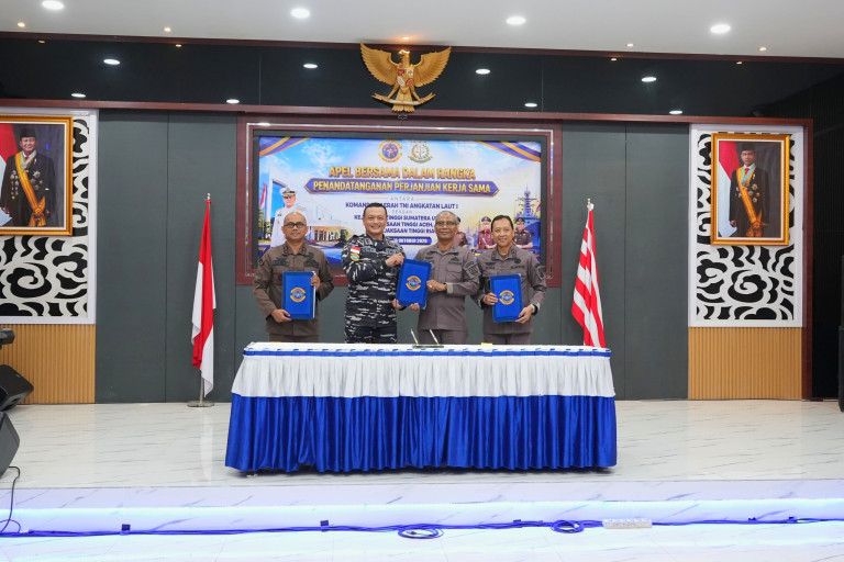 Kejati Sumut, Aceh dan Riau Teken Kerja Sama dengan TNI AL